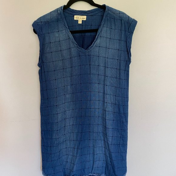 Anthropologie Cloth & Stone Denim Tunic Dress - Picture 2 of 6